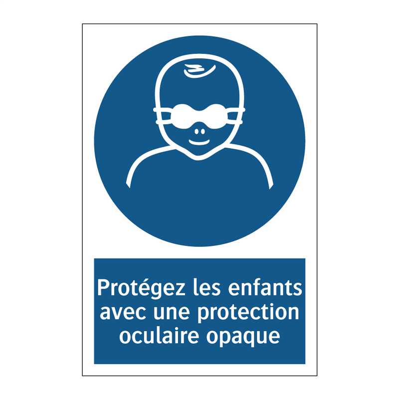 Protégez les enfants avec une protection oculaire opaque