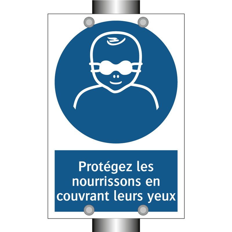 Protégez les nourrissons en couvrant leurs yeux