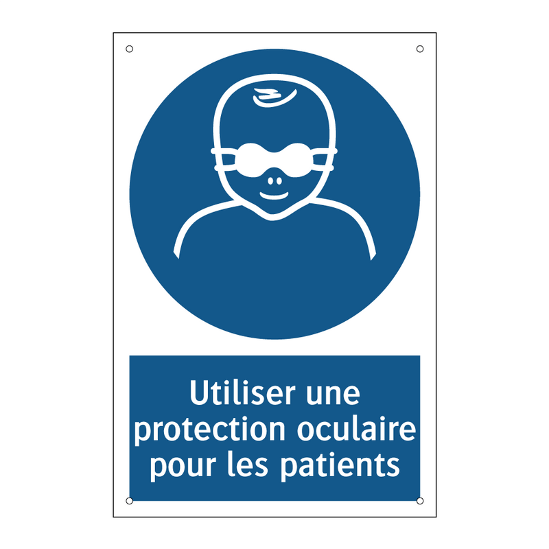 Utiliser une protection oculaire pour les patients