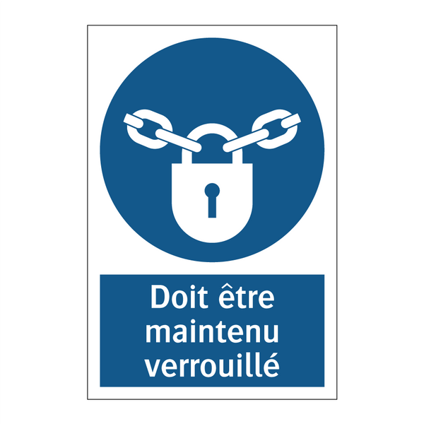 Doit être maintenu verrouillé