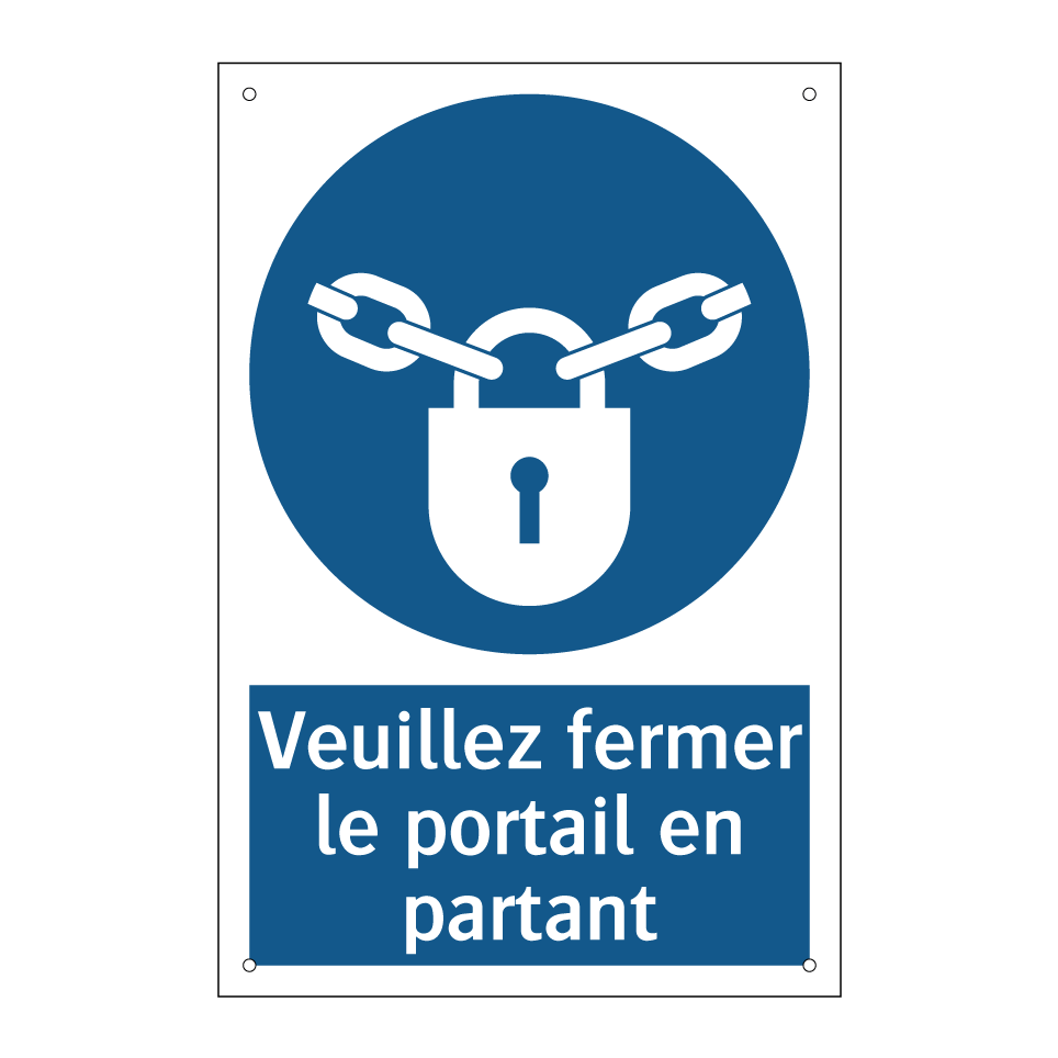 Veuillez fermer le portail en partant