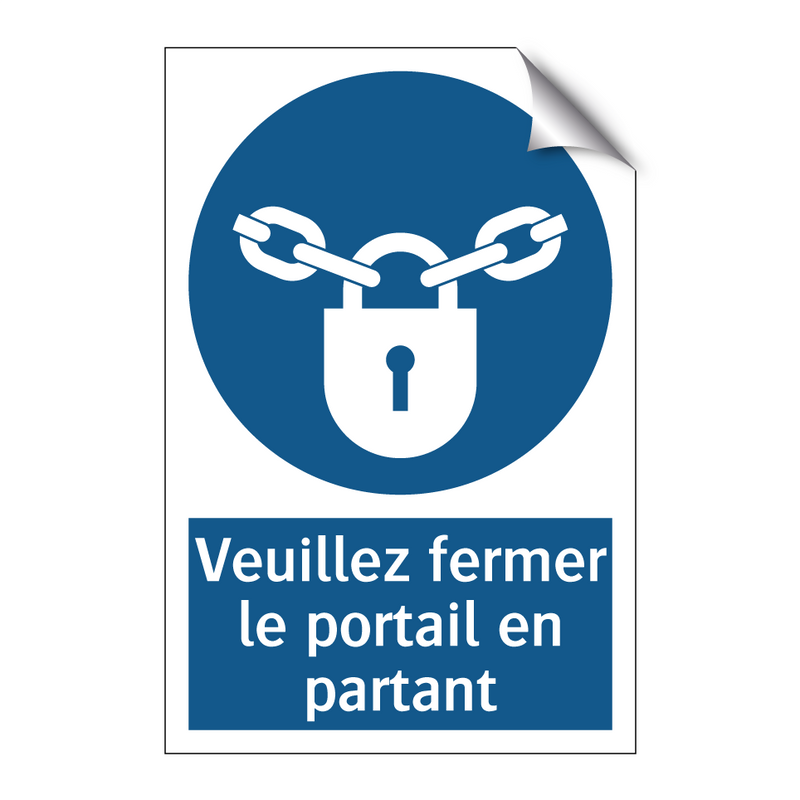 Veuillez fermer le portail en partant