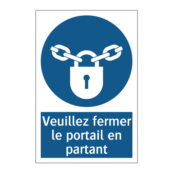 Veuillez fermer le portail en partant