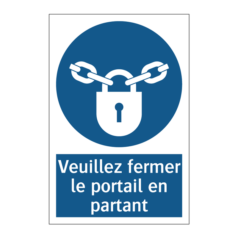 Veuillez fermer le portail en partant
