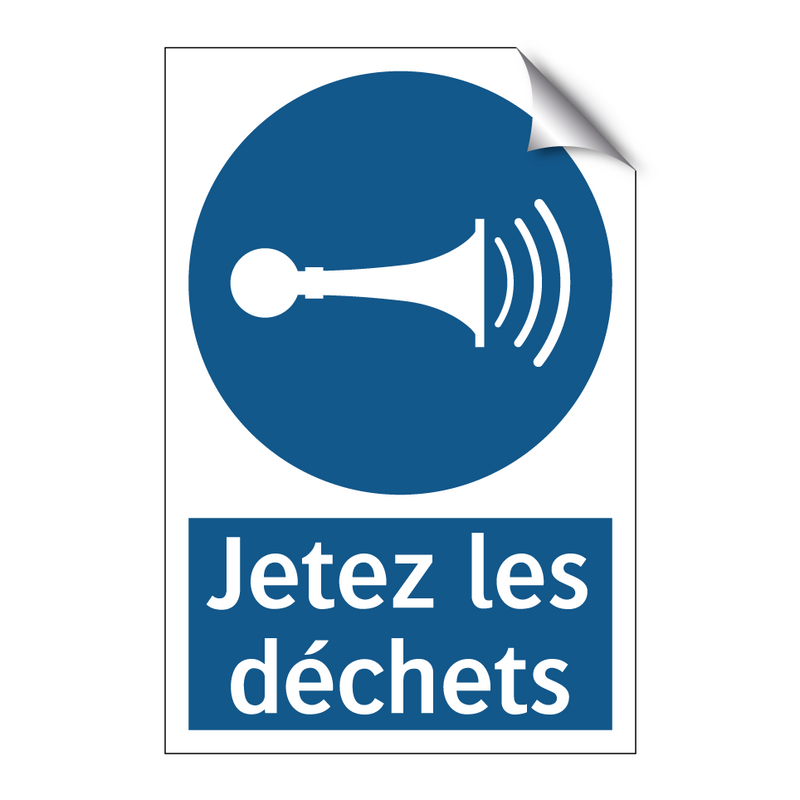 Jetez les déchets