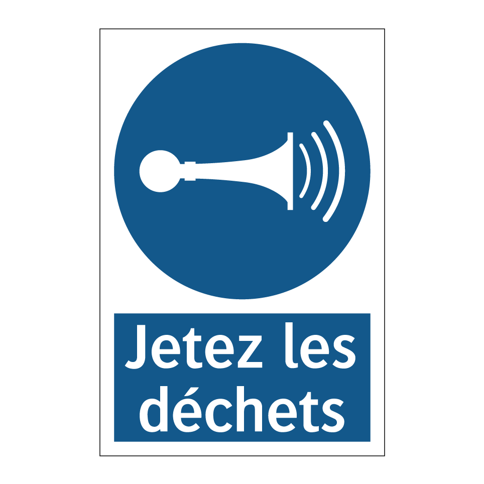 Jetez les déchets