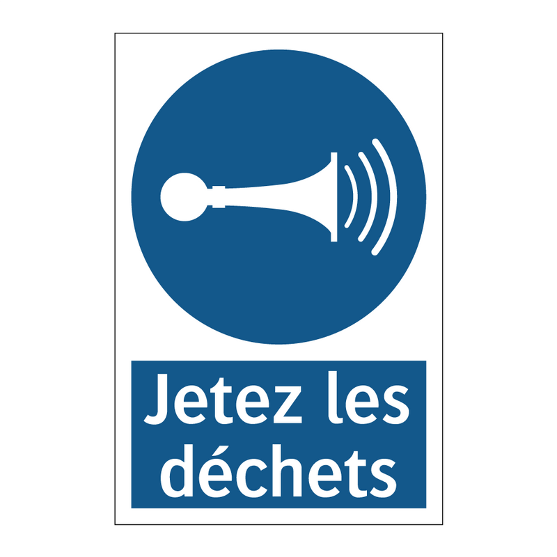 Jetez les déchets