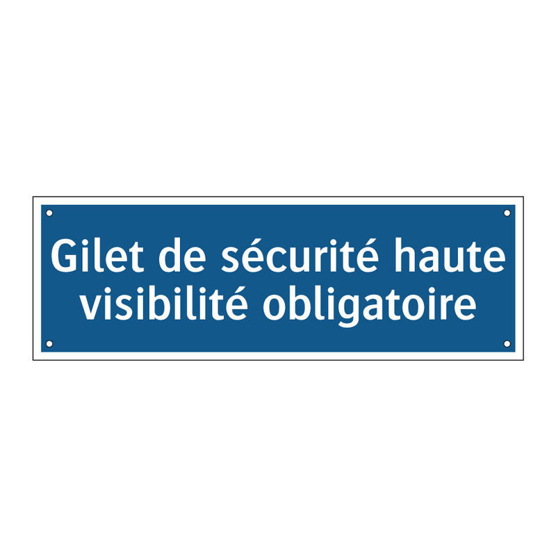 Gilet de sécurité haute visibilité obligatoire