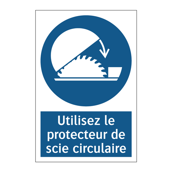 Utilisez le protecteur de scie circulaire