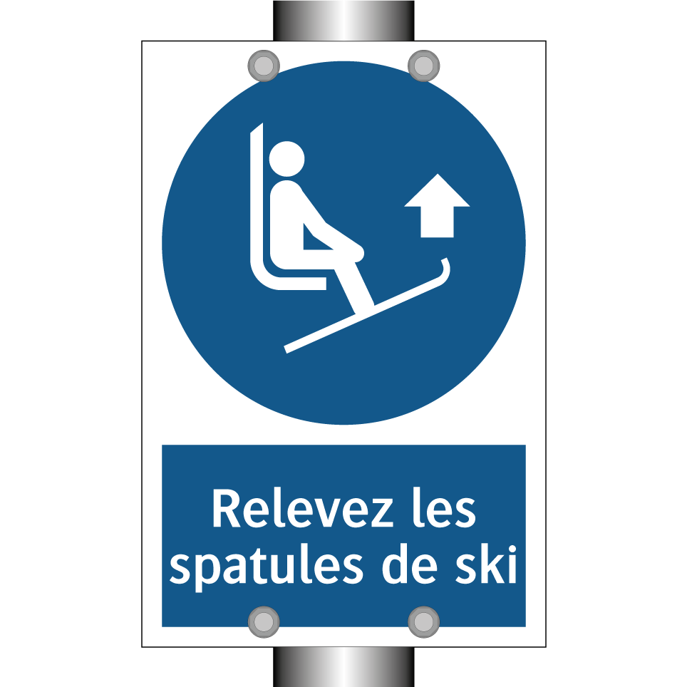 Relevez les spatules de ski