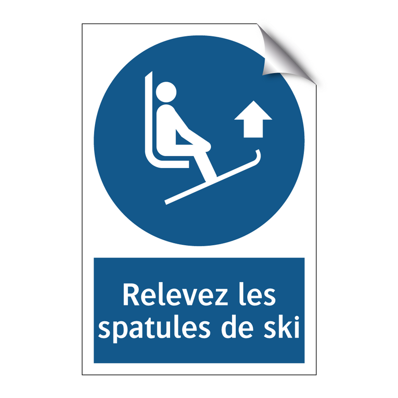 Relevez les spatules de ski