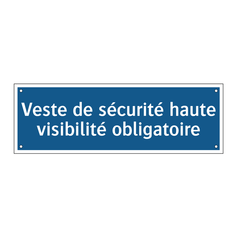 Veste de sécurité haute visibilité obligatoire