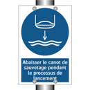 Abaisser le canot de sauvetage pendant le processus de lancement