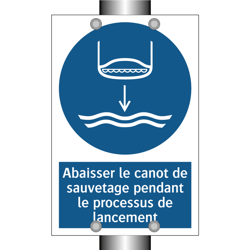 Abaisser le canot de sauvetage pendant le processus de lancement