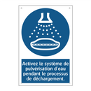 Activez le système de pulvérisation d'eau pendant le processus de déchargement.
