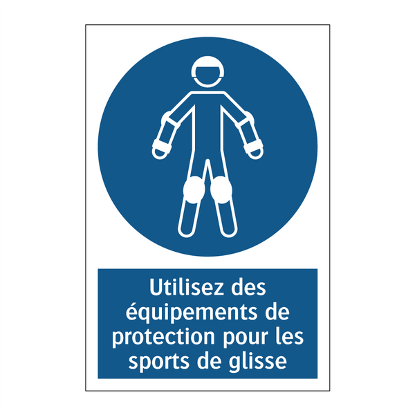 Utilisez des équipements de protection pour les sports de glisse