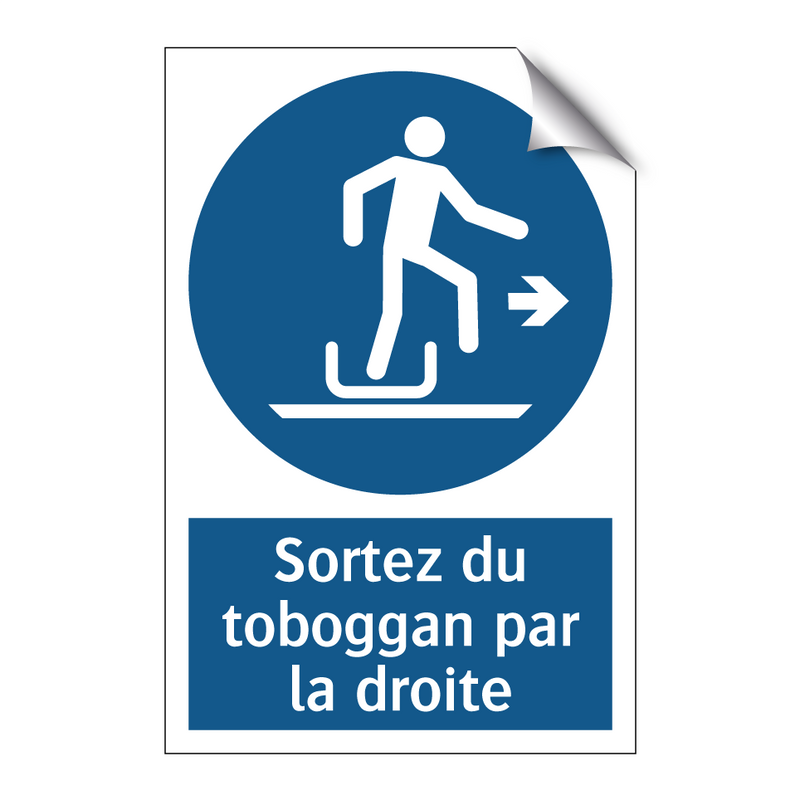 Sortez du toboggan par la droite