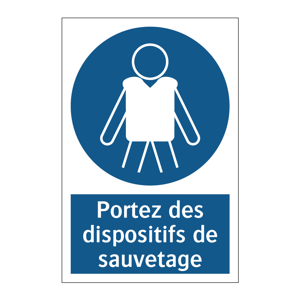 Portez des dispositifs de sauvetage