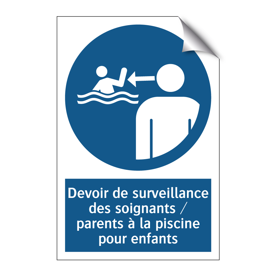 Devoir de surveillance des soignants / parents à la piscine pour enfants