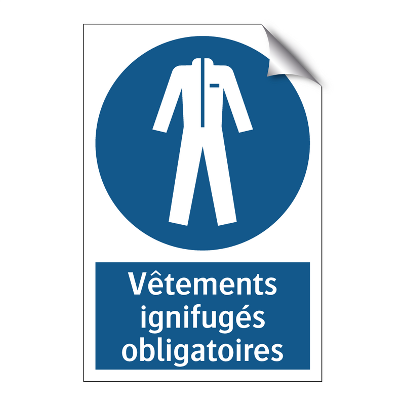 Vêtements ignifugés obligatoires