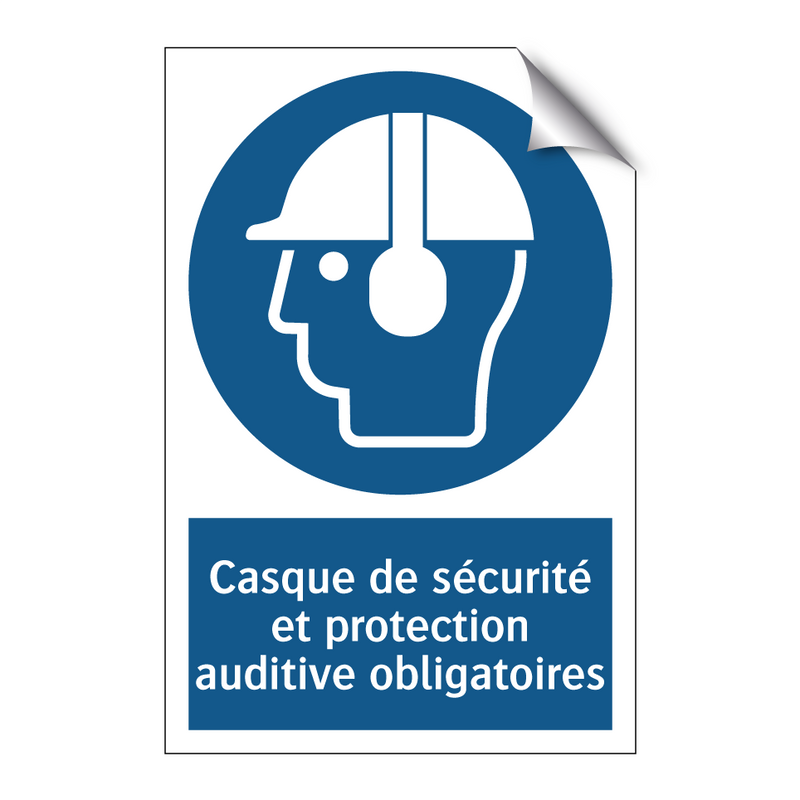 Casque de sécurité et protection auditive obligatoires