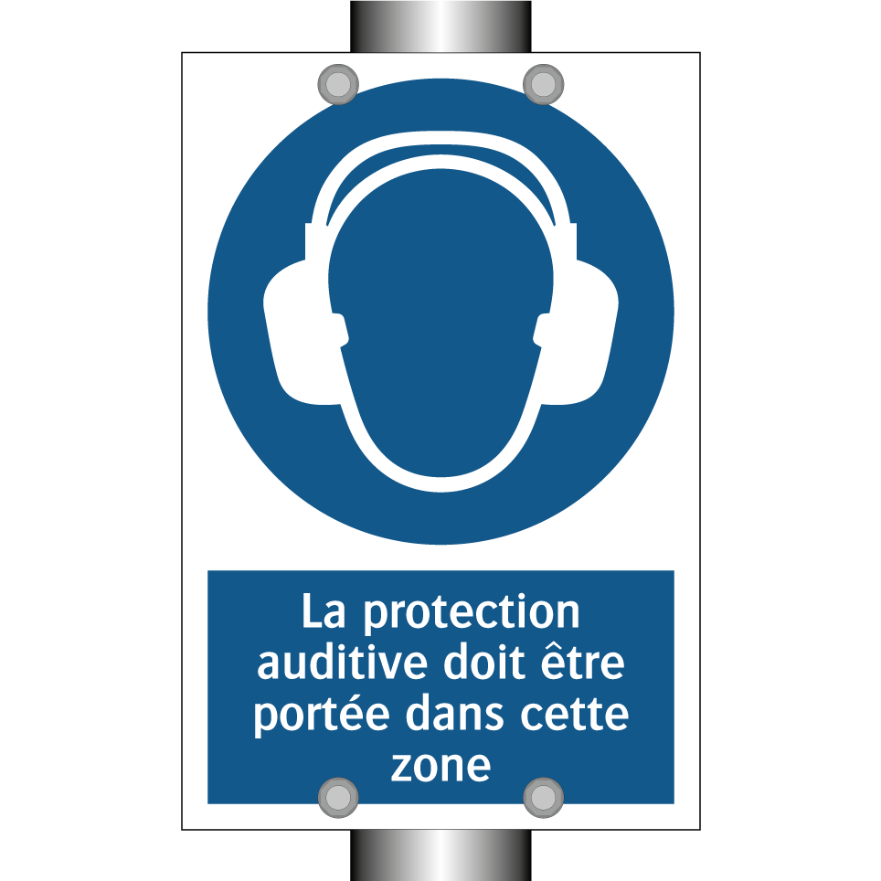 La protection auditive doit être portée dans cette zone