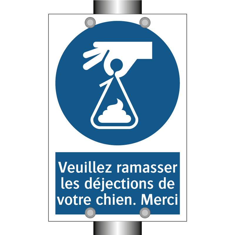 Veuillez ramasser les déjections de votre chien. Merci