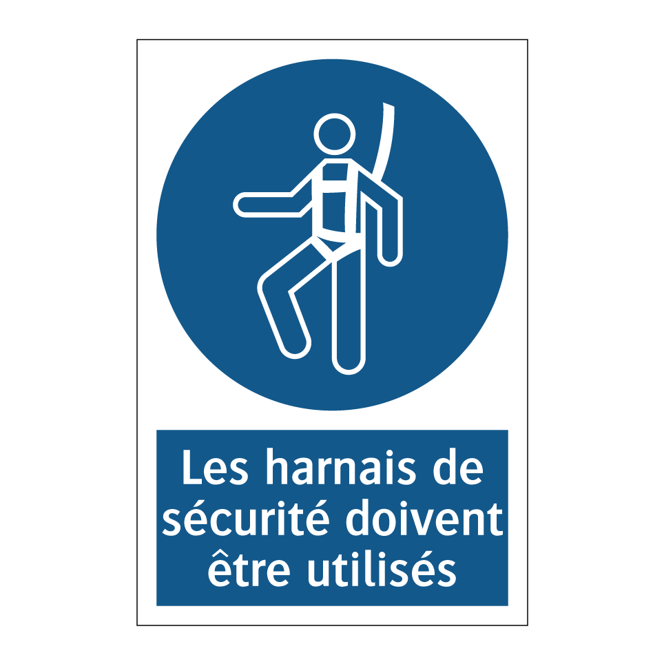 Les harnais de sécurité doivent être utilisés