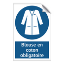 Blouse en coton obligatoire