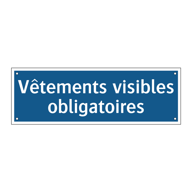 Vêtements visibles obligatoires