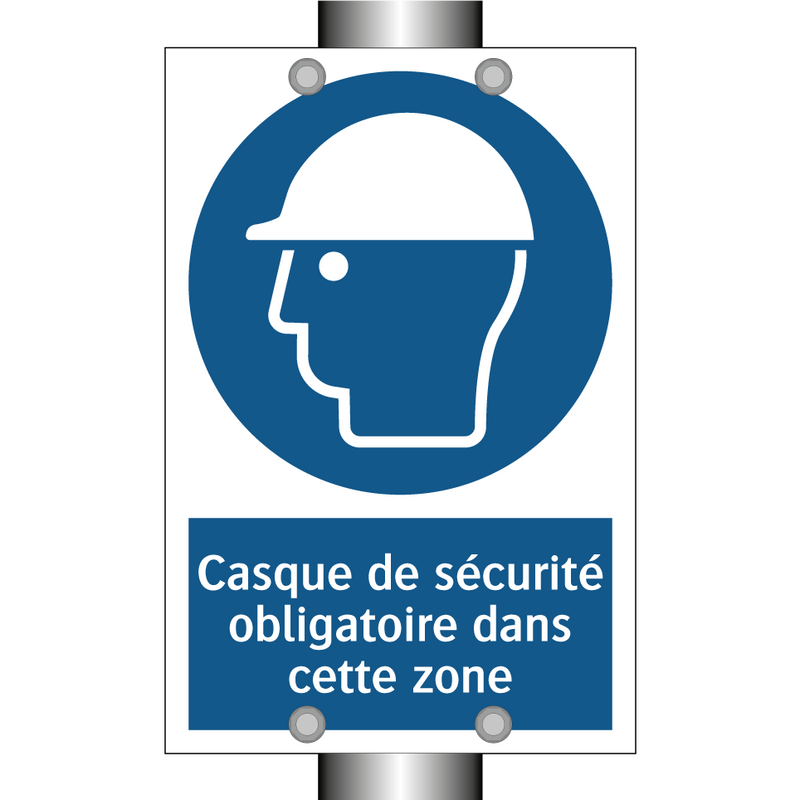 Casque de sécurité obligatoire dans cette zone