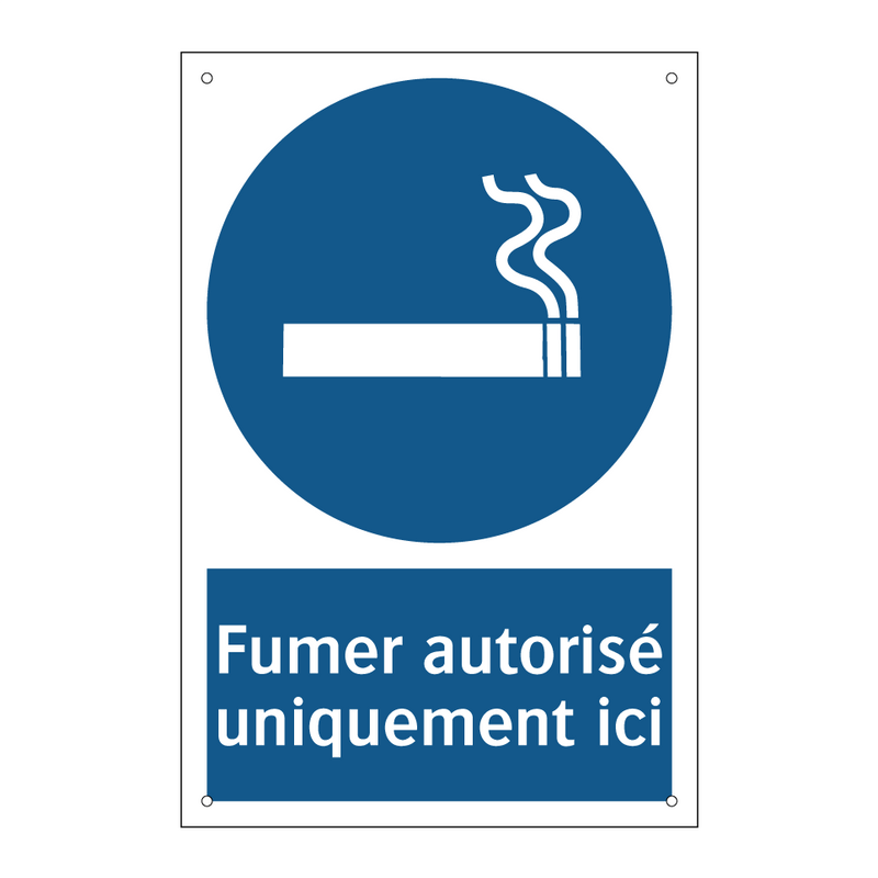 Fumer autorisé uniquement ici