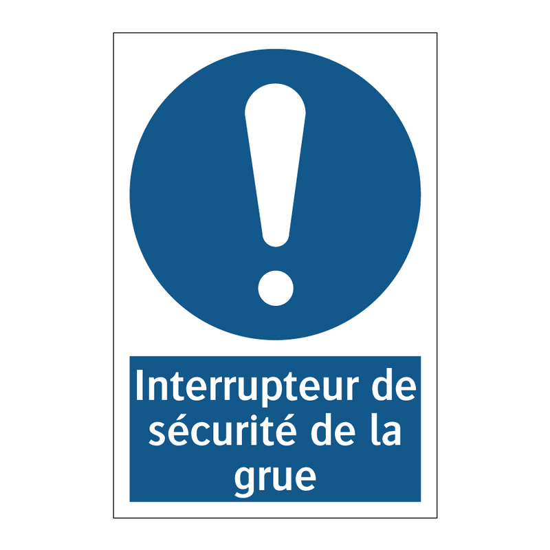 Interrupteur de sécurité de la grue
