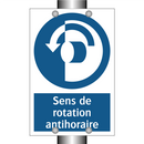 Sens de rotation antihoraire