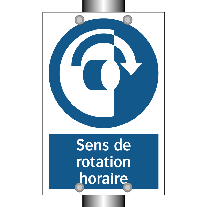 Sens de rotation horaire