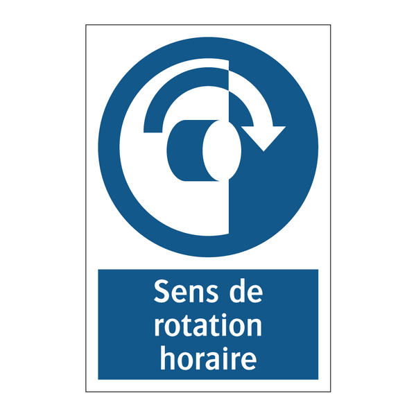 Sens de rotation horaire