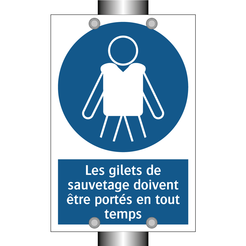 Les gilets de sauvetage doivent être portés en tout temps