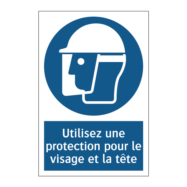 Utilisez une protection pour le visage et la tête