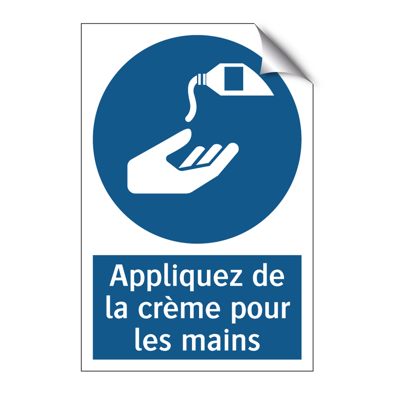 Appliquez de la crème pour les mains