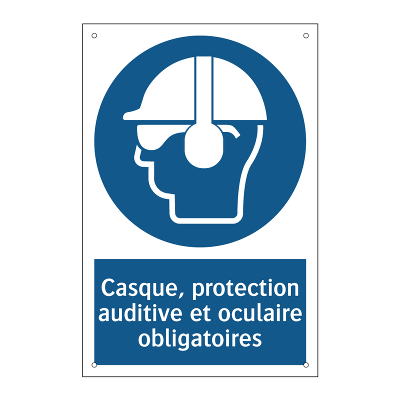 Casque, protection auditive et oculaire obligatoires
