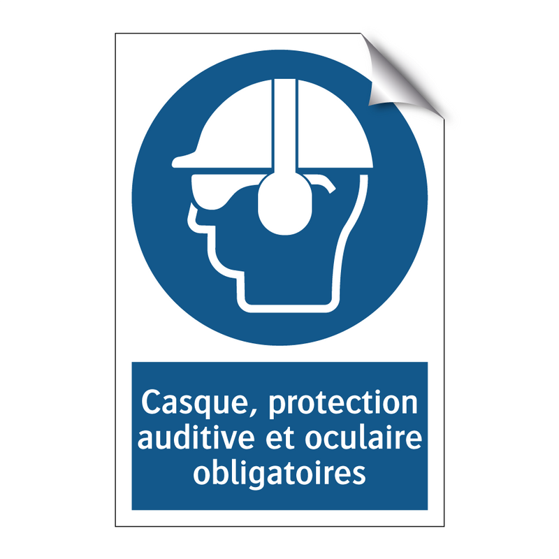 Casque, protection auditive et oculaire obligatoires