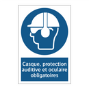 Casque, protection auditive et oculaire obligatoires