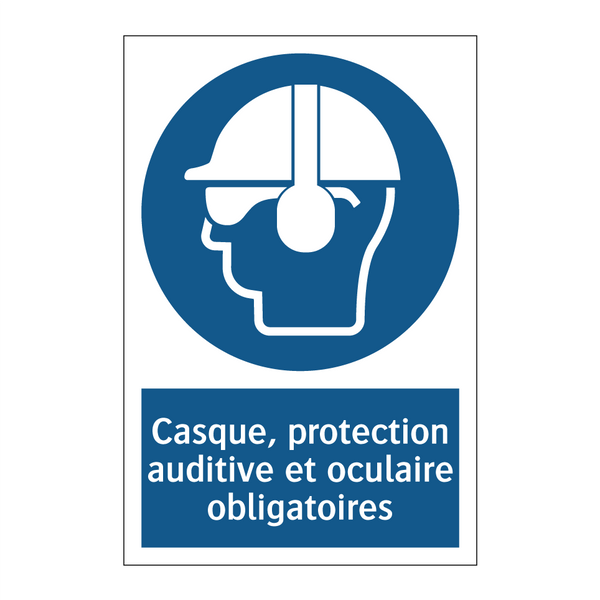 Casque, protection auditive et oculaire obligatoires