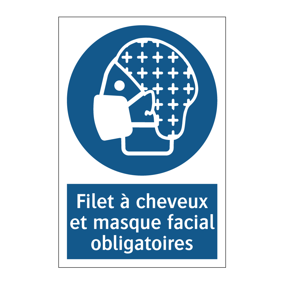 Filet à cheveux et masque facial obligatoires