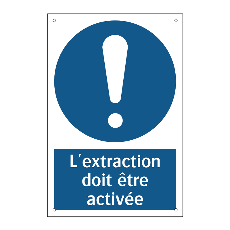 L'extraction doit être activée