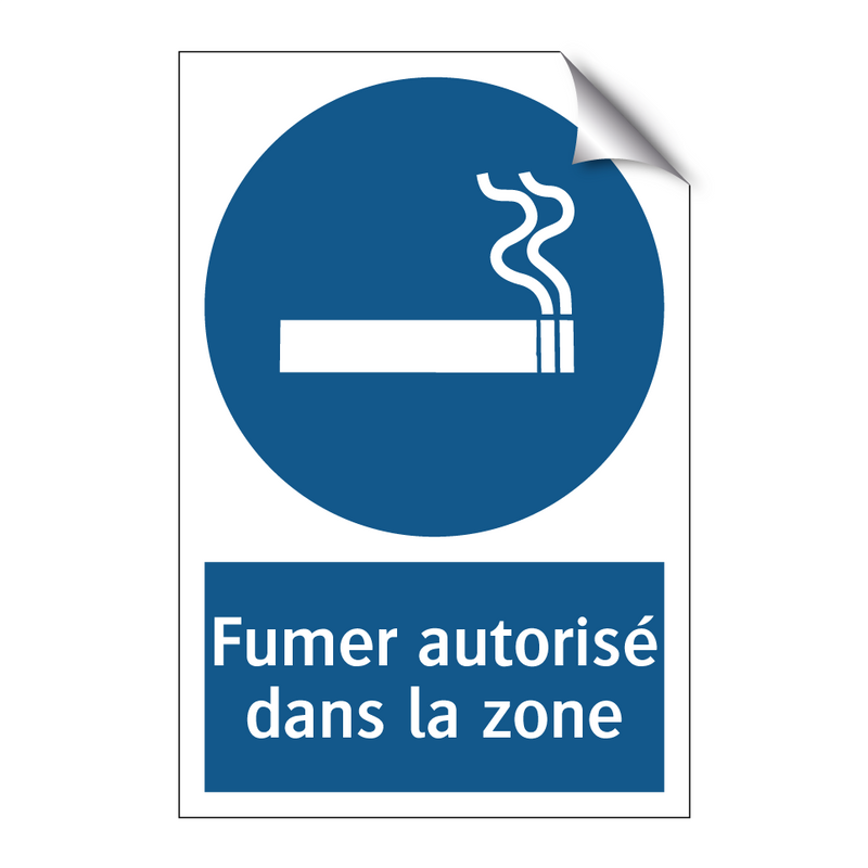 Fumer autorisé dans la zone