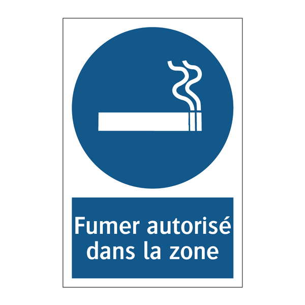 Fumer autorisé dans la zone