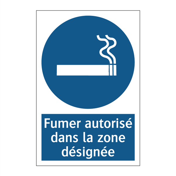 Fumer autorisé dans la zone désignée