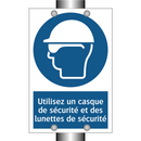 Utilisez un casque de sécurité et des lunettes de sécurité