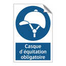 Casque d'équitation obligatoire